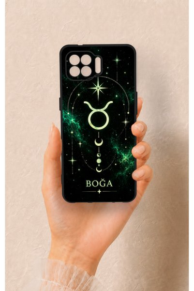 Vip Case Oppo Reno 4 Lite Compatible Taurus-Themed Patterned Silicone Case