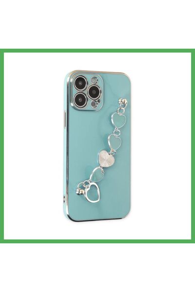 Nur store Çanta iPhone 13 Pro Esila Silicone Case - Water Green BEZOSS
