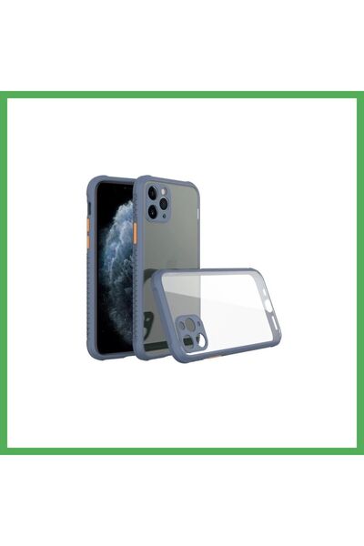 Nur store Çanta iPhone 11 Pro Case, Miami Transparent Silicone - Gray BEZOSS