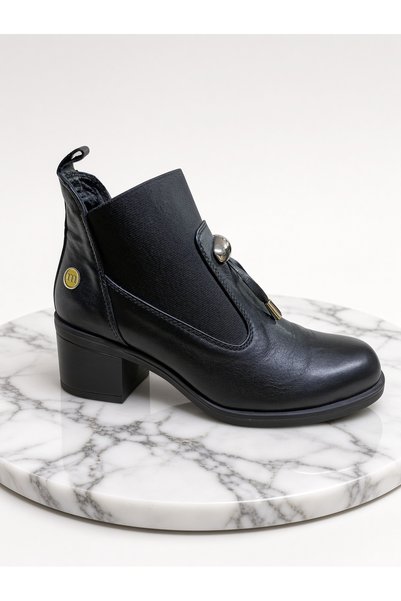 Mammamia Kemal Aygün-Mammamia MammBlack Black Leather Elastic Chelsea Boots –...