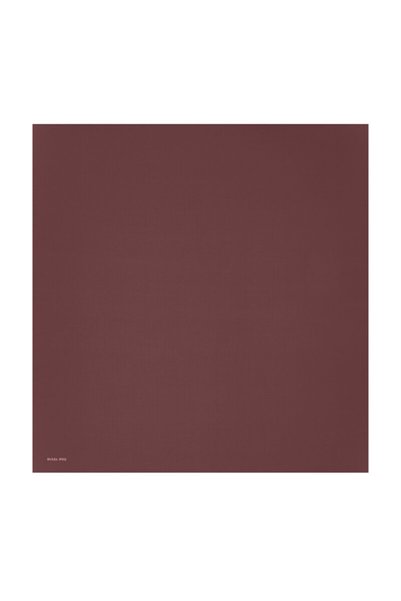 Bursa İpek Plum Solid Color Twill Silk Scarf