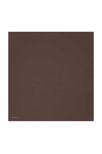 Bursa İpek Bitter Coffee Solid Color Twill Silk Scarf