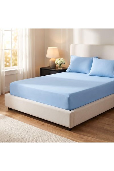 EBREEZZ Twin Bed Sheet Set, Size 100x200x30 cm with 2 Pillowcases