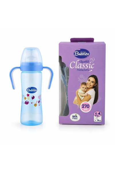 Generic Brand Babyls Feeding Classic 270 ml with a Brown Handle