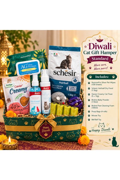 Schesir Diwali Purrfect Celebration – Cat Gift Hamper (Standard)