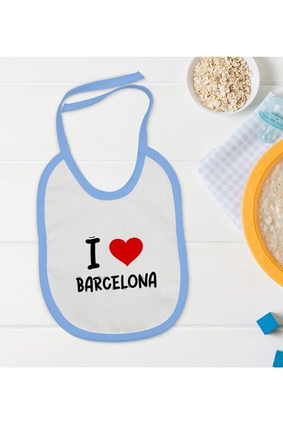 Bk Gift BK Kids "I Love Barcelona" Modal Baby Bib - Model 1