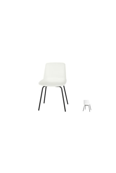 IN HOME STORE Modern Simple Design White Color Elegant Dining Chair