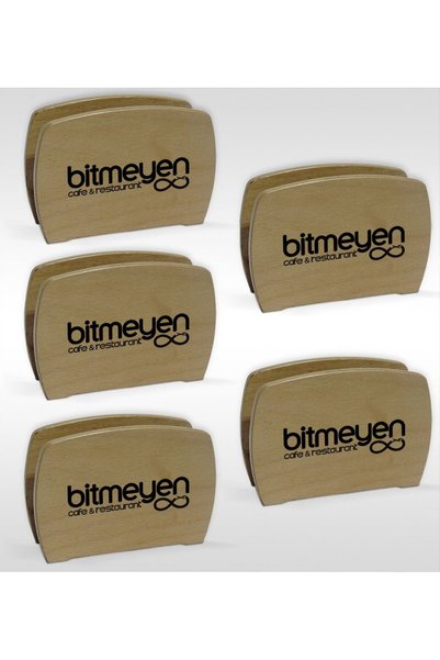 Bk Gift Luxury Wooden Napkin Holder with Logo Special for Restaurants & Cafes...