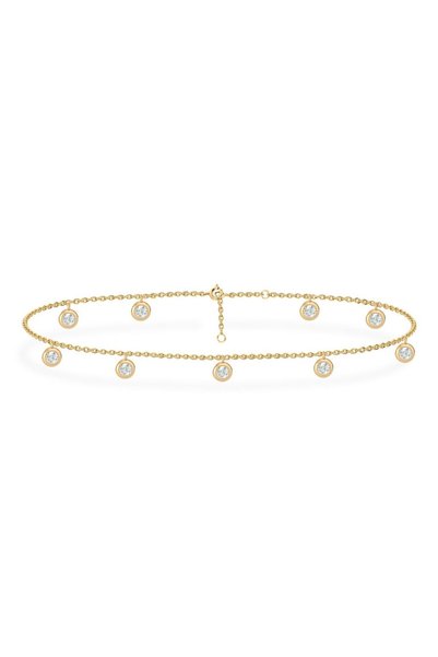 Jewelivery Diamond Anklet in 18Kt Gold, 0.17 ct DA1Y100