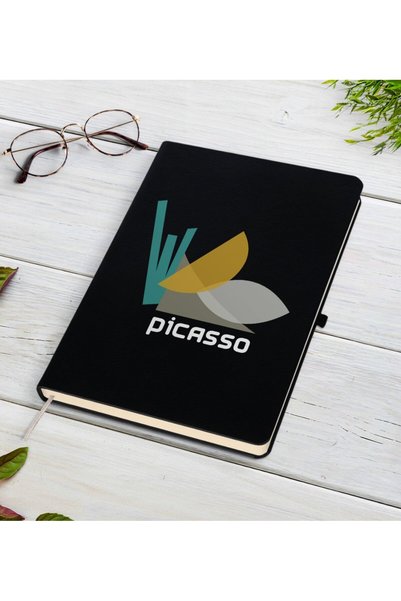 Bk Gift Black Notebook with Picasso Design