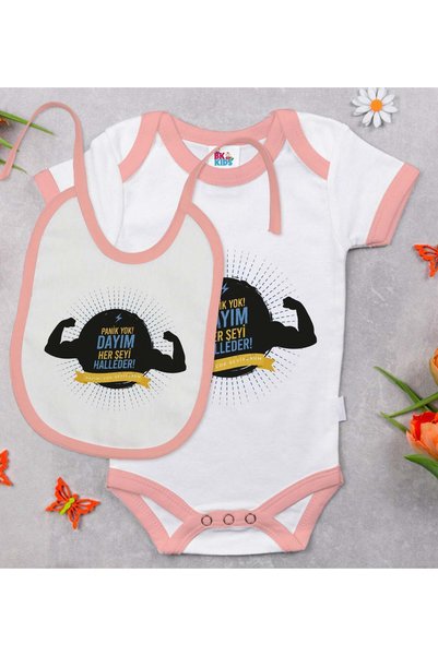 Bk Gift BK Kids "My Uncle Takes Care of Everything" Design Pink Baby Bodysuit...
