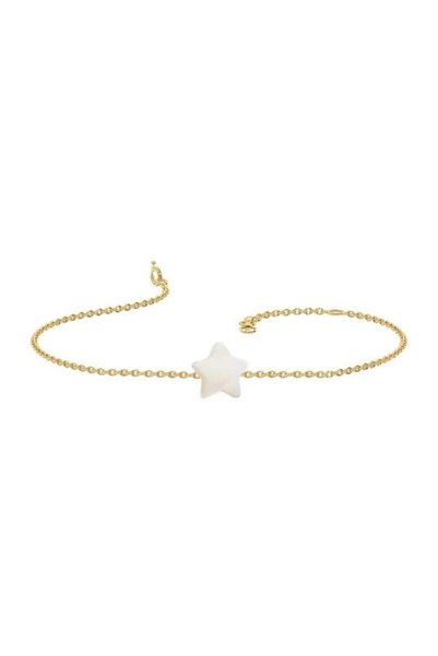 Jewelivery 18Kt Gold Star & Heart Bracelet for Her B1YP36-STAR