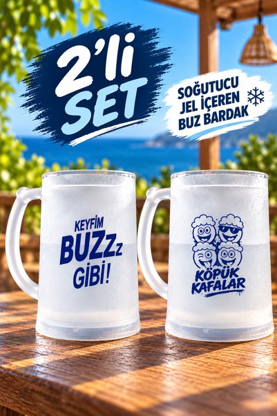 MOLKAR Köpük Kafalar İçecekleri Soğutan Çift Cidarlı Jel Buz Bardak