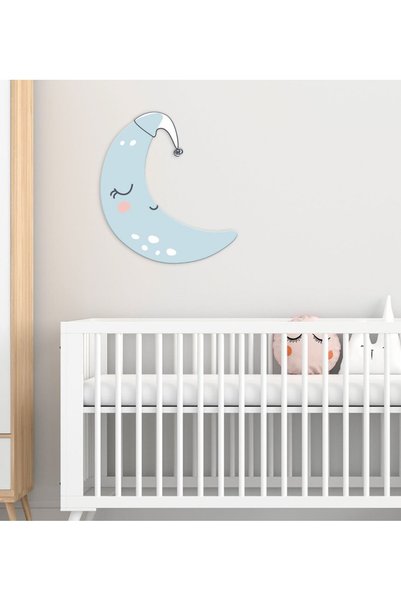 Bk Gift Cute Moon-Themed Children's Room Wooden Wall Decoration-2