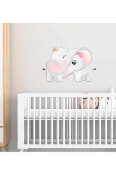 Bk Gift Cute Elephant-Themed Children's Room Wooden Wall Decoration-2