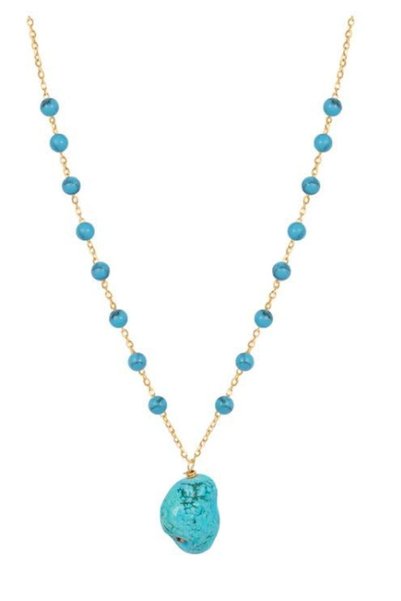 Jewelivery , Necklace, Feyrouz Turquoise, Length 40cm, Chic Design