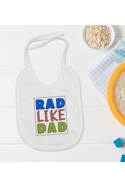 Bk Gift BK Kids "Rad Like Dad" Design Baby Bib - Model 1