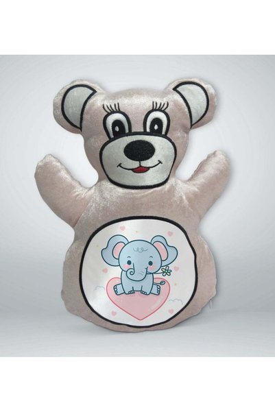 Bk Gift وسادة على شكل دب لطيف بتصميم فيل - 3