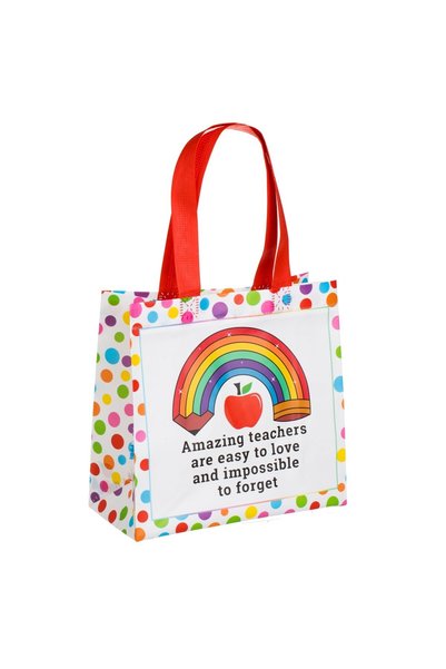 DD SHOP Sacosa Multifunctionala din PP Alba cu Model "Amazing Teachers" 11x10...