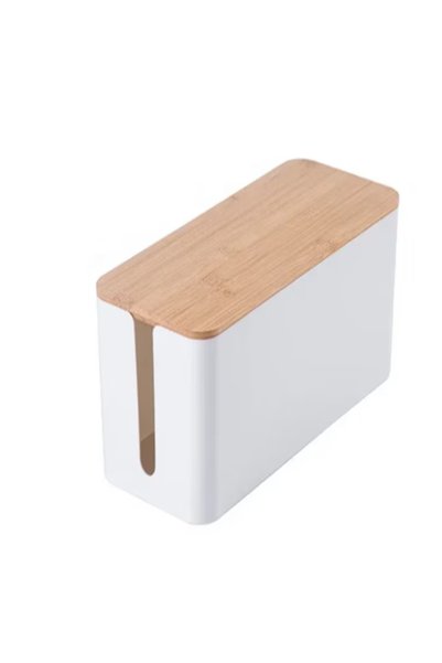 Att Cable organizer box with Bamboo lid