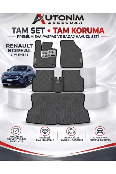 Genel Markalar RENAULT BORAEL HÜCRELİ PASPAS VE BAGAJ HAVUZU SETİ