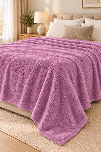 LUNGA VİTA Double Welsoft Blanket 220X240 Large Size Blanket Soft Soft Textured