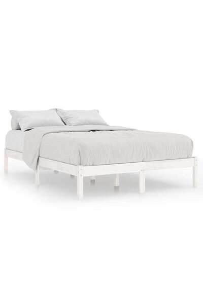 Syfax Cadru de pat, alb, 120x200 cm, lemn masiv de pin