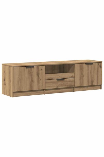 Syfax Comodă TV din stejar artizanal 140x35x40 cm, lemn stratificat