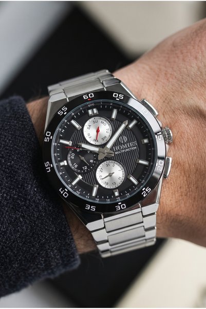 Homies STAINLESS STEEL BRACELET, WATER-RESISTANT, MEN'S WATCH WITH A 2-YEAR W...