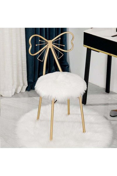 Generic Brand LINGWEI Makeup Chair with Butterfly Backrest