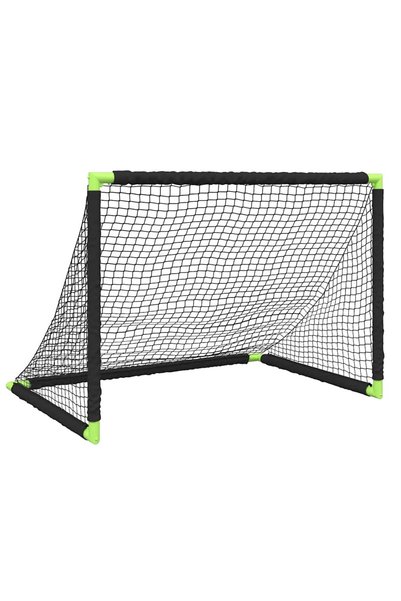 Syfax Poartă de fotbal pentru copii, pliabilă, negru, 90x64x64 cm
