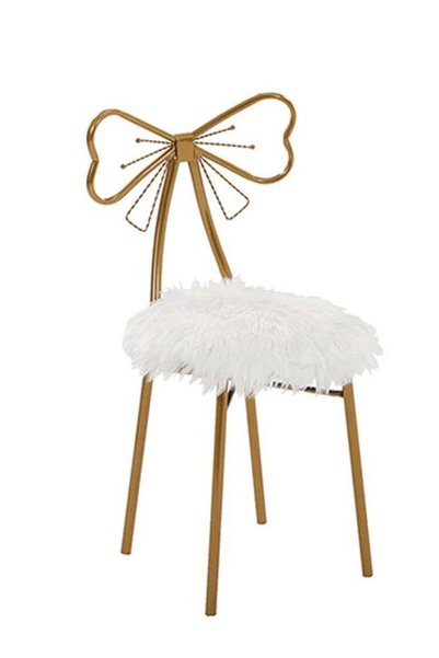 Generic Brand FFD Butterfly Backrest Vanity Chair with Cushion Seat – Elegant...