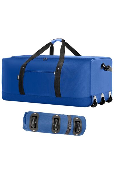 Finnhomy 120L Foldable Rolling Duffel Bag with 3 Wheels, Light Weight Travel ...