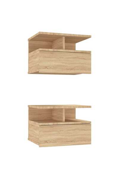 Syfax Noptiere suspendate, 2 buc., stejar sonoma, 40x31x27 cm