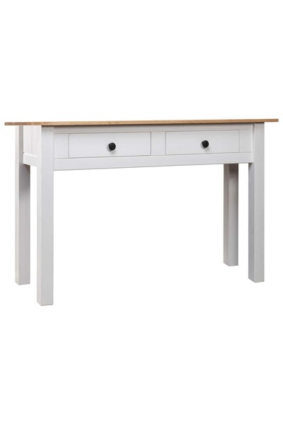 Syfax Masă consolă, alb, 100x40x72 cm, lemn masiv de pin, gama Panama