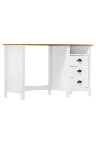 Syfax Birou Hill cu 3 sertare, 120x50x74 cm, lemn masiv de pin