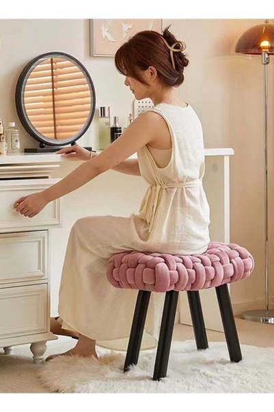 Generic Brand Kutis Wood Makeup Chair Dining Chair Sofa Chair For Bedroom Liv...