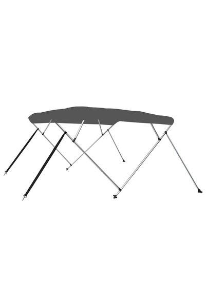 Syfax Parasolar barcă Bimini cu 4 arcuri, antracit, 243x180x137 cm