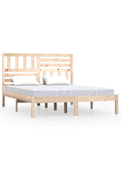 Syfax Cadru de pat, 140x190 cm, lemn masiv de pin