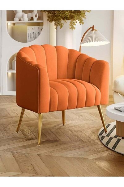 Generic Brand SEYNAR Oversized Pumpkin Couch Accent Chair, Modern Comfy Velve...