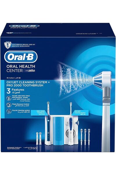 Oral-B Oral Health Center, OxyJet Cleaning System + Pro 2000 Electric Toothbrush