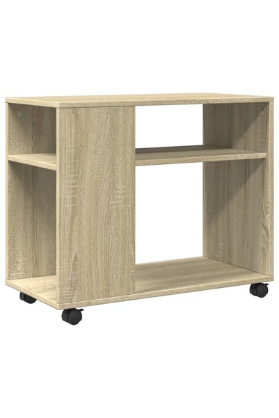 Syfax Masă laterală cu roți stejar sonoma 70x35x60 cm lemn prelucrat