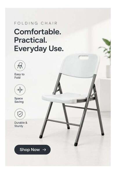 Generic Brand MOMENT Folding Chair, Steel Folding Dining Chairs, Commercial G...