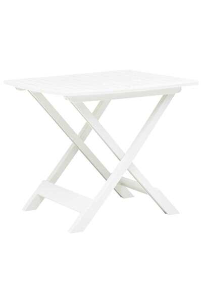 Syfax Masă de grădină pliabilă, alb, 79 x 72 x 70 cm, plastic
