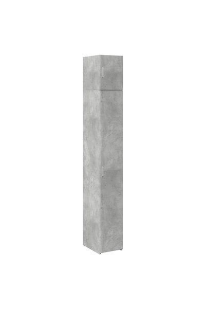 Syfax Dulap depozitare slim gri beton 30x42,5x225 cm lemn prelucrat