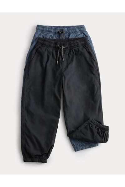 Marks & Spencer Pachet de 2 pantaloni din bumbac, cu șnur (2-8 ani)