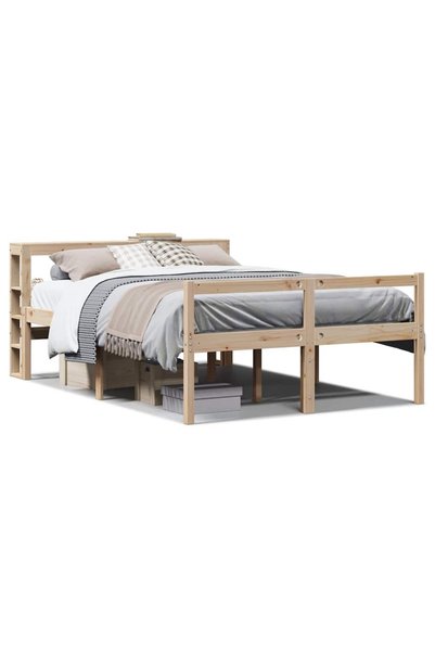 Syfax Cadru de pat senior cu tăblie, 120x200 cm, lemn masiv pin