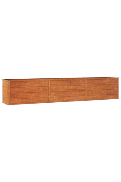 Syfax Strat înălțat de grădină, ruginiu, 240x40x45 cm, oțel corten