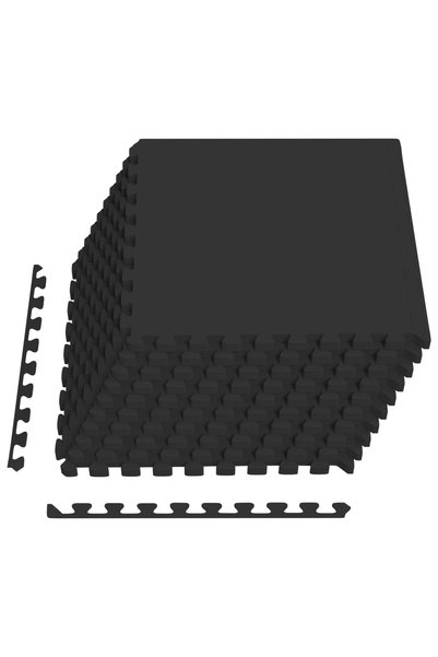 Syfax Covorase 50 buc. Negru 18 m² Spumă EVA