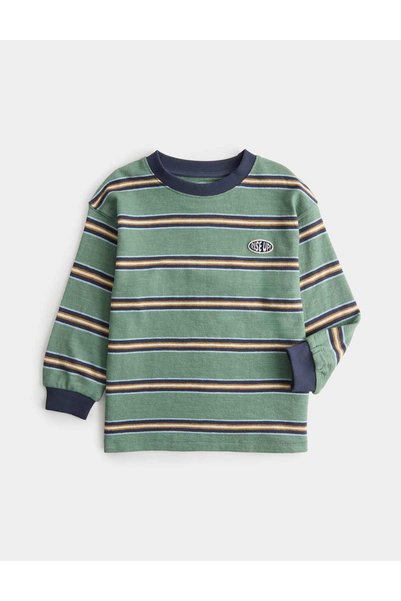 Marks & Spencer Bluză din bumbac pur, texturată, cu dungi (2-8 ani)